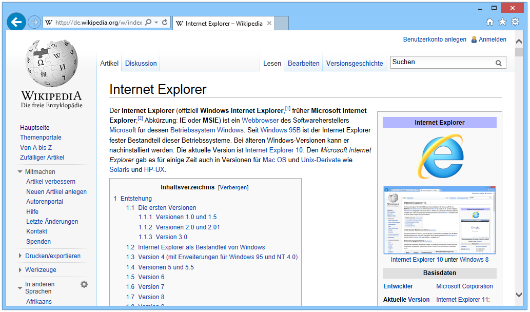 Internet Explorer 11 For Windows 8